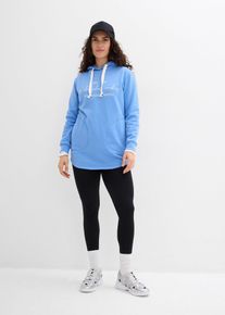 bonprix Jogginganzug mit Long-Sweatshirt und Leggings (2-teilig), blau, Viskose