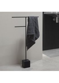 antoniolupi BIVIO Porte-serviettes, BIVIO3FNO#NEROMARQUINA,