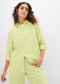 bonprix Bluse aus flie&szlig;ender Viskose Mischung, gr&uuml;n, Viskose
