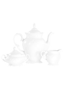 Creatable Milch- und Zuckerset &raquo;Frederike Weiss, Kaffeegarnitur 3-tlg.&laquo; Klassisch, Zeitlos