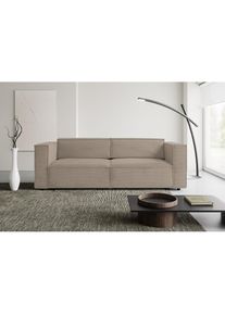 WERK2 Schlafsofa &raquo;Kansas Breite 252 cm, mit extragro&szlig;er Liegefl&auml;che 202x152 cm&laquo; Pflegeleichte Bez&uuml;ge: aktuellen Cord- oder weichem Strukturstoff