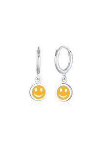 Elli Paar Ohrstecker &raquo;Ohrringe Kids Creolen Smiling Emaille 925 Silber&laquo; silberfarben, Gr&ouml;&szlig;e 20