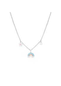 Elli Silberkette &raquo;Halskette Kinder Regenbogen Herz Blume Kristalle 925 Silber&laquo;