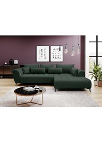 WERK2 Ecksofa &raquo;Garay, XXL-Liegefl&auml;che: elektrisch ausziehbar auf ca. 228&times;126 cm&laquo; Luxus in &Uuml;bergr&ouml;&szlig;e: XXL-Liegefl&auml;che, Komfort-Ottomane & stilvolle 