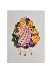 Stickereien Plauen Fensterdekoration &raquo;Fensterbild K&uuml;ken&laquo; Plauener Spitze