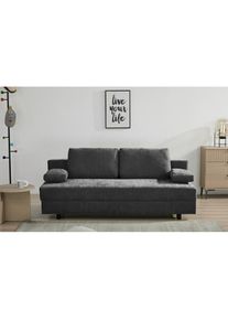 OTTO home Schlafsofa &raquo;ONNIKO, Breite: 192 cm, Liegefl&auml;che 121x192 cm, Feinstruktur-Bezug&laquo; mit Bettfunktion & Bettkasten