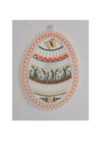 Stickereien Plauen Fensterdekoration &raquo;Fensterbild Osterei&laquo; Plauener Spitze