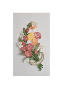 Stickereien Plauen Fensterdekoration &raquo;Fensterbild Krokos&laquo; Plauener Spitze