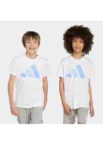 adidas Sportswear T-Shirt &raquo;ESSENTIALS KIDS&laquo; f&uuml;r Kinder und Teens, mit Rundhalsausschnitt, aus 100 % Baumwolle wei&szlig;, Gr&ouml;&szlig;e 128
