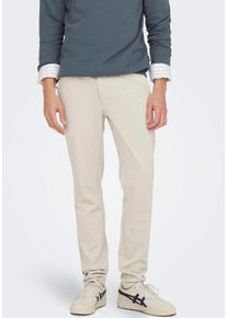 Only & Sons Chinos ONLY & SONS "ONSMARK SLIM GW 0209 PANT NOOS", Herren, Gr. 29, L&auml;nge 32, beige (moonstruck), Web, Obermaterial: 64% Viskose, 31% Polyester, 5% Elasthan, unifarben, schmal normal, Hosen Chinos