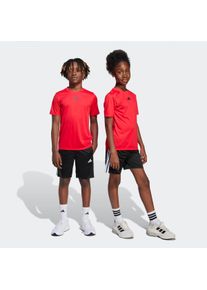 Trainingsanzug adidas Sportswear "J TR-ES 3S SET", Damen, Gr. 152, rot (pure ruby, schwarz), Obermaterial: 100% Polyester, Sportanz&uuml;ge Trainingsanzug, Topseller