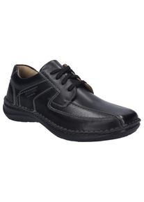 Schn&uuml;rschuh Josef Seibel "New Anvers 08", Herren, Gr. 50, schwarz (new anvers 08 schwarz), Leder, Schuhe Schn&uuml;rschuh, Freizeitschuh, Halbschuh, in komfortabler Schuhweite K (extraweit)
