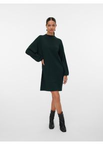 V&eacute;ro Moda Strickkleid VERO MODA "VMNANCY LS FUNNELNECK DRESS GA NOOS", Damen, Gr. XL, N-Gr, scarab, Feinstrick, Obermaterial: 52% Viskose, 28% Polyester, 20% Nylon, unifarben, loose fit, Rippb&uuml;ndchen, Kleider Strickkleid