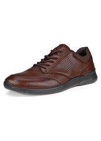 Schn&uuml;rschuh Ecco "Irving", Herren, Gr. 45, braun (dunkelbraun), Leder, Schuhe Schn&uuml;rschuh, Freizeitschuh, Halbschuh, Schn&uuml;rschuh mit gepolstertem Schaftrand