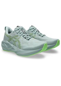 Laufschuh asics "NOVABLAST 5", Herren, Gr. 43,5, gr&uuml;n (cold moss, light orange), Synthetik, Schuhe Laufschuh, mit Engineered Jacquard Mesh-Obermaterial, mit FF BLAST MAX Foam