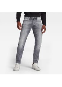 G-Star Raw Slim-fit-Jeans G-STAR "3301 Slim", Herren, Gr. 30, L&auml;nge 32, grau (sun faded glacier grau), Denim/Jeans, Obermaterial: 92% Baumwolle, 7% Elastomultiester, 1% Elasthan, slim fit lang, Jeans Slim-fit-Jeans, mit toller Waschung und Elasthan