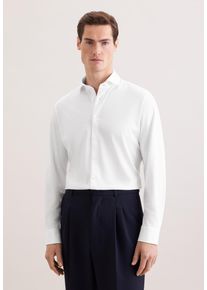 Businesshemd Seidensticker "Schwarze Rose", Herren, Gr. M (39), normale &Auml;rmell&auml;ngen, wei&szlig;, 50% Baumwolle, 50% Modal, unifarben, tailored fit, 2-Knopf-Manschette, Hemden Businesshemd, Shaped 1/1 Kentkragen Uni