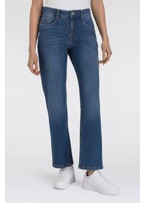 Bequeme Jeans MAC "Stella", Damen, Gr. 40, L&auml;nge 34, blau (medium blau authentic use), Denim/Jeans, Obermaterial: 91% Baumwolle, 7% Elastomultiester, 2% Elasthan, comfort fit kn&ouml;chellang, Jeans Bequeme Jeans, Gerader Beinverlauf