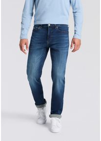 Slim-fit-Jeans Tommy Jeans "Austin Slim Tapered", Herren, Gr. 36, L&auml;nge 34, blau (schwarz denim 1bk), Denim/Jeans, Obermaterial: 92% Baumwolle, 6% Polyester, 2% Elasthan, slim fit, Jeans Slim-fit-Jeans, zum Kn&ouml;chel hin schmaler werdende Jeans mit mittlerer Leibh&ouml;he