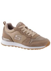 Sneaker Skechers "OG 85 - GOLDN GURL", Damen, Gr. 40, braun (hellbraun), Synthetik, Textil, Veloursleder, Schuhe Sneaker, Schn&uuml;rschuh, Original-Retro-Jogginschuh mit Air-Cooled Memory Foam
