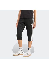 3/4-Hose adidas originals "ADICOLOR 3-STREIFEN CAPRI", Damen, Gr. S, N-Gr, schwarz-wei&szlig; (schwarz, wei&szlig;, normal, gr.), Obermaterial: 60% Baumwolle, 36% Polyester, 4% Elasthan, 3/4-L&auml;nge, Hosen 3/4-Hose