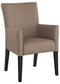 Esszimmerstuhl Home Affaire "King", braun (braun, buche wenge), B:60cm H:92cm T:65cm, 100% Polyester, St&uuml;hle, Esszimmerstuhl, Polsterstuhl, Armlehnstuhl, Gestell Massivholz