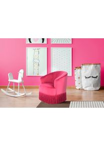 Sessel Kayoom "Kinderstuhl Alfred 225, Kindersessel", pink (bordeaux), B:48cm H:50cm T:42cm, Samtstoff 100% Polyester, Kiefernholz, Sessel, Sessel, samtweicher Bezug, gem&uuml;tlicher Sitz, samtweicher Bezug