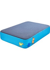 Weichbodenmatte "H&uuml;pfpolster S blau, Die Maus, Wettrennen", blau (schwarzgrau wettrennen), HIPP-HOPP - DAS H&Uuml;PFPOLSTER, Sportmatten, Kinder, B/H/L: 70cm x 17cm x 97cm, Weichbodenmatte, H&uuml;pfmatte; 97x70x17 cm; Made in Germany, B:70cm H:17cm L:97cm