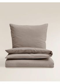 Bettw&auml;sche Bierbaum "Bettw&auml;sche Biber Uni", braun (mocca), B/L: 135cm x 200cm, 1 Stk., 1 Stk., Biber, B/L: 40cm x 80cm, 2 Stk., Biber, Obermaterial: 100% Baumwolle, Bettw&auml;sche, Bettw&auml;sche, Biber, 100 % Baumwolle, pflegeleicht, kuschelig weich