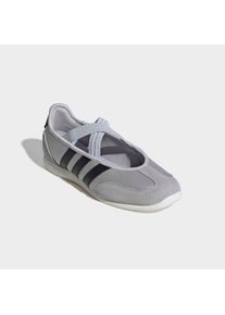 Sneaker Ballerinas adidas Sportswear "BARREDA MARY JANE", Damen, Gr. 43, grau (silber metallic, core schwarz, sanftes wei&szlig;), Leder, Schuhe Sneaker Ballerinas