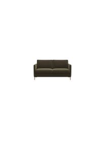 2-Sitzer FLEXLUX "Fiore", gr&uuml;n (moss gr&uuml;n), B:149cm H:85cm T:92cm, 100% Polyester, Sofas, 2-Sitzer, schmale Armlehnen, Kaltschaum, F&uuml;&szlig;e Alu+ Eiche
