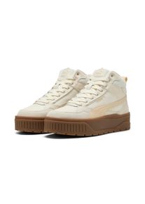 Winterboots Puma "KARMEN II IDOL MID WTR", Damen, Gr. 37,5, Textil, beige (frosted ivory, canvas), Leder, Schuhe Winterboots, Winterschuhe, Winterstiefel, Snowboots