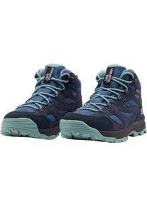 Wanderschuh Jack Wolfskin "VOJO TOUR TEXAPORE MID K", Jungen, Gr. 40, blau (night blau), Synthetik, Textil, Schuhe Wanderschuh, wasserdicht, Trekkingschuh