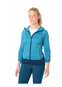 Fleecejacke Vaude "WOMEN'S TEKOA FLEECE JACKET II", Damen, Gr. 44, aqua, Fleece, Obermaterial: 97% Polyester, 3% Elasthan, unifarben, Basic taillenbedeckt, Rundhals, Raglan&auml;rmel elastischer Bund, Jacken Fleecejacke, sportlicher Stil, mit Kapuze und hochschlie&szlig;endem Kragen