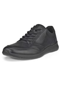 Schn&uuml;rschuh Ecco "Irving", Herren, Gr. 46, Textil, schwarz, Leder, Schuhe Schn&uuml;rschuh, Freizeitschuh, Halbschuh, Schn&uuml;rschuh mit gepolstertem Schaftrand