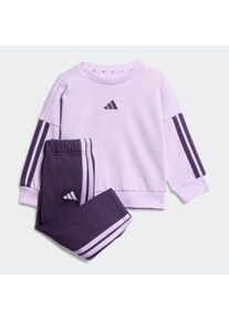 Trainingsanzug adidas Sportswear "ESSENTIALS KIDS", Jungen, Gr. 62, powder plum, aurora plum, Obermaterial: 70% Baumwolle, 30% Polyester, Sportanz&uuml;ge Trainingsanzug
