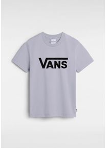 T-Shirt Vans "FLYING V CREW TEE", Damen, Gr. L (40), eveninghaze, Jersey, Obermaterial: 100% Baumwolle, Rundhals, eingesetzt abgesteppt, Shirts T-Shirt