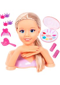 Frisier- & Schminkkopf BAYER "Frisierkopf mit Kosmetik", bunt, Frisierk&ouml;pfe, KinderB:24cm H:25cm, Kunststoff, Frisier- & Schminkkopf, mit Kosmetik und beweglichen H&auml;nden, B:24cm H:25cm