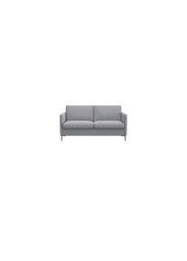 2-Sitzer FLEXLUX "Fiore", grau (sophisto gre), B:149cm H:85cm T:92cm, 100% Polyester, Sofas, 2-Sitzer, schmale Armlehnen, Kaltschaum, F&uuml;&szlig;e Alu+ Eiche