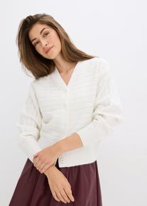 bonprix Sweter rozpinany oversize, biały, 48/50