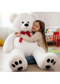 Monzana Pl&uuml;schtier Teddyb&auml;r XXL Wei&szlig; 150cm