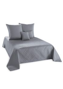 Kviltat kuddfodral (2-pack) - gr&aring; - storlek 40x40 cm - bonprix