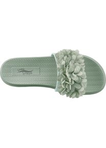 Siebi&acute;s Damen Badepantolette mit Applikation eucalyptus Gr&ouml;&szlig;e 38