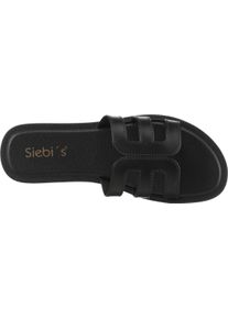 Siebi&acute;s Damen Badepantolette mit Durchbr&uuml;chen schwarz Gr&ouml;&szlig;e 41