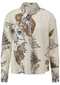 HERZENS - Bluse mit Hemdkragen, weiss, Gr. 46, Seide