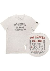 Rokker Garage, t-shirt , color: White/Grey/Red , size: 3XL