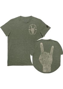 Rokker Metal, t-shirt , color: Olive/Beige , size: L