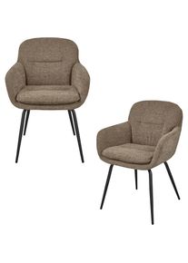 Woood, Esszimmerstuhl (), dunkelsand, B/H/T: 82 cm, dunkelsand