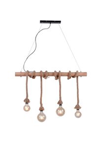 JUST LIGHT, Pendelleuchte &raquo;ROPE&laquo; E27 1 Stk. H&auml;ngeleuchte, H&auml;ngelampe, schwarz,