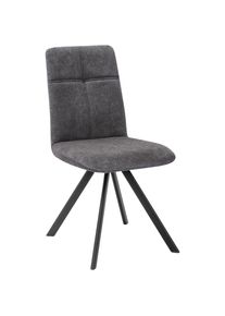 massivline&more, Esszimmerstuhl &raquo;SK Kota 56&laquo; () 1 Stk., mittelgrau/schwarz + schwarz, Polyester, B/H/T: 47 cm x 92 cm x 43 cm, mittelgrau/schwarz + 